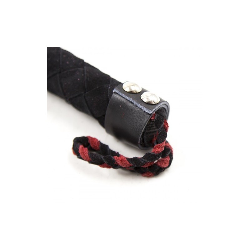 Αυθεντικό BDSM Μαύρο Νούμποκ δερμάτινο μαστίγιο 38 εκ