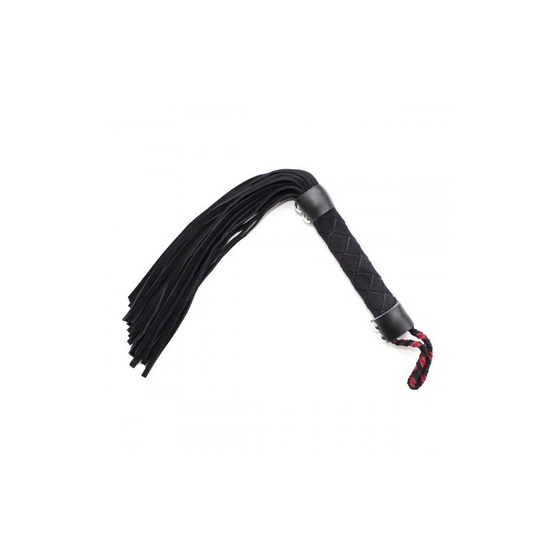 Αυθεντικό BDSM Μαύρο Νούμποκ δερμάτινο μαστίγιο 38 εκ