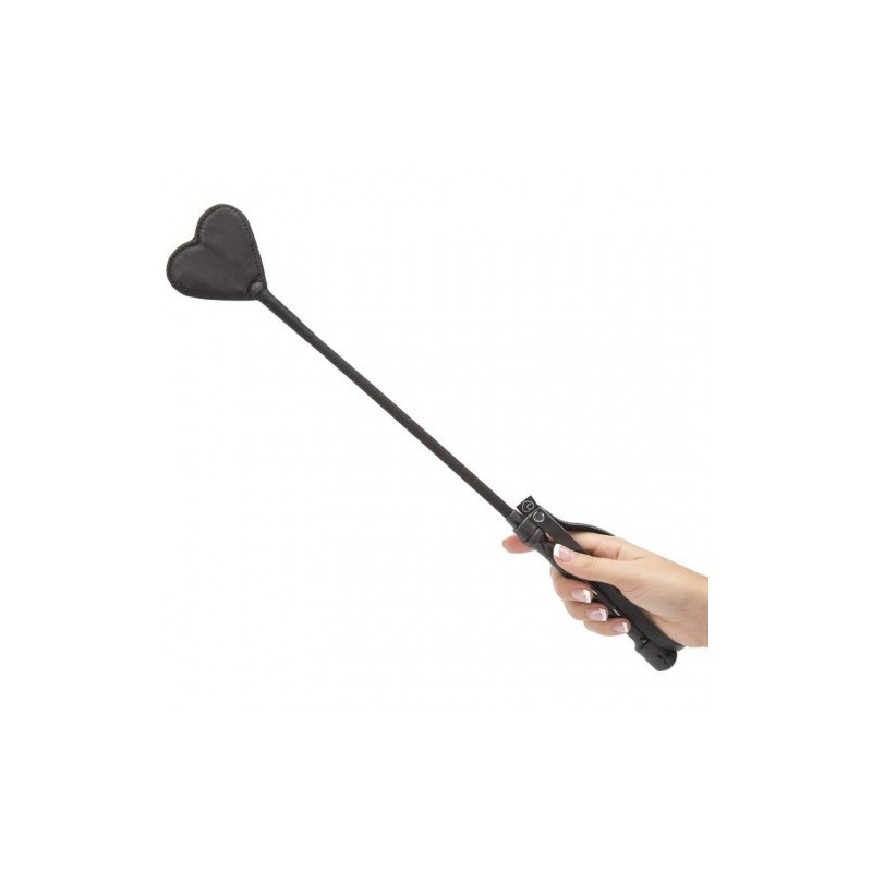 Ποιοτικό Μαύρο Μαστίγιο ιππασίας με σχήμα καρδιάς 62 εκ