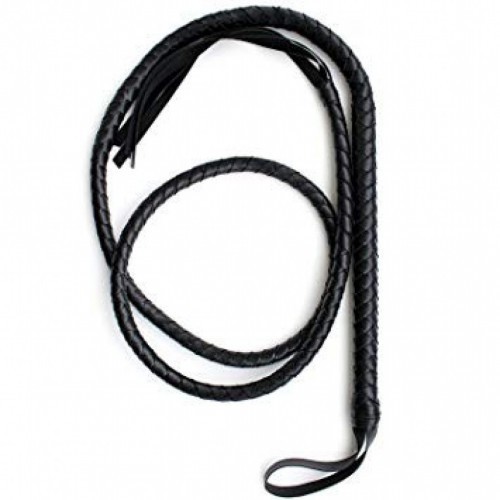 Black PU Leather Long Whip 190cm