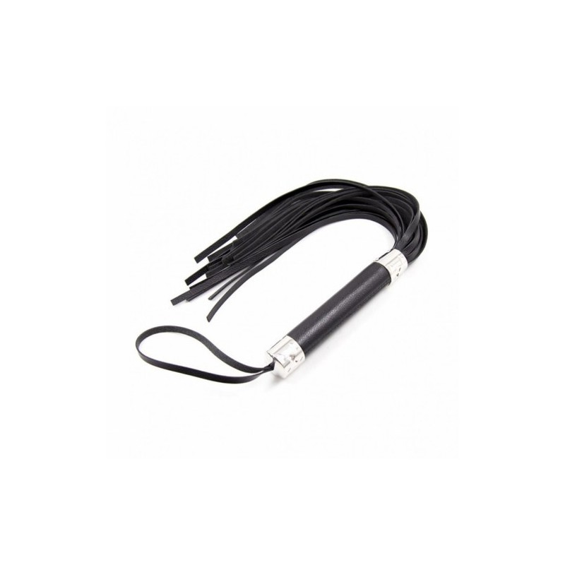Black Faux Leather Whip 45cm