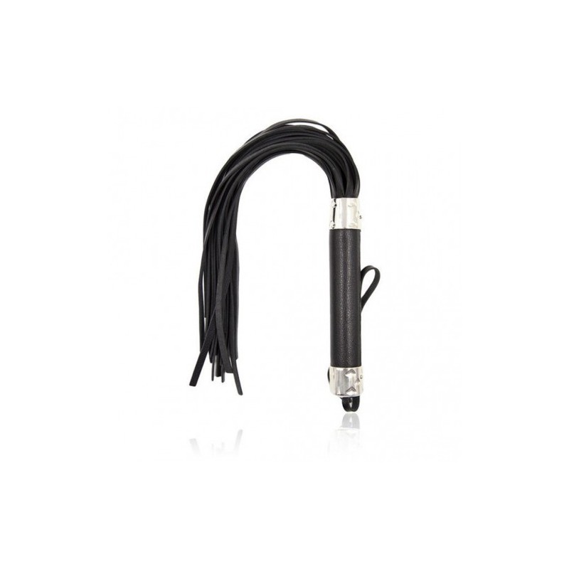 Black Faux Leather Whip 45cm