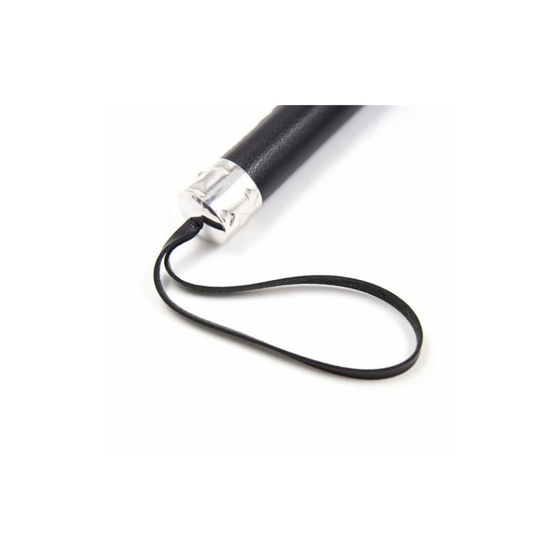 Black Faux Leather Whip 45cm