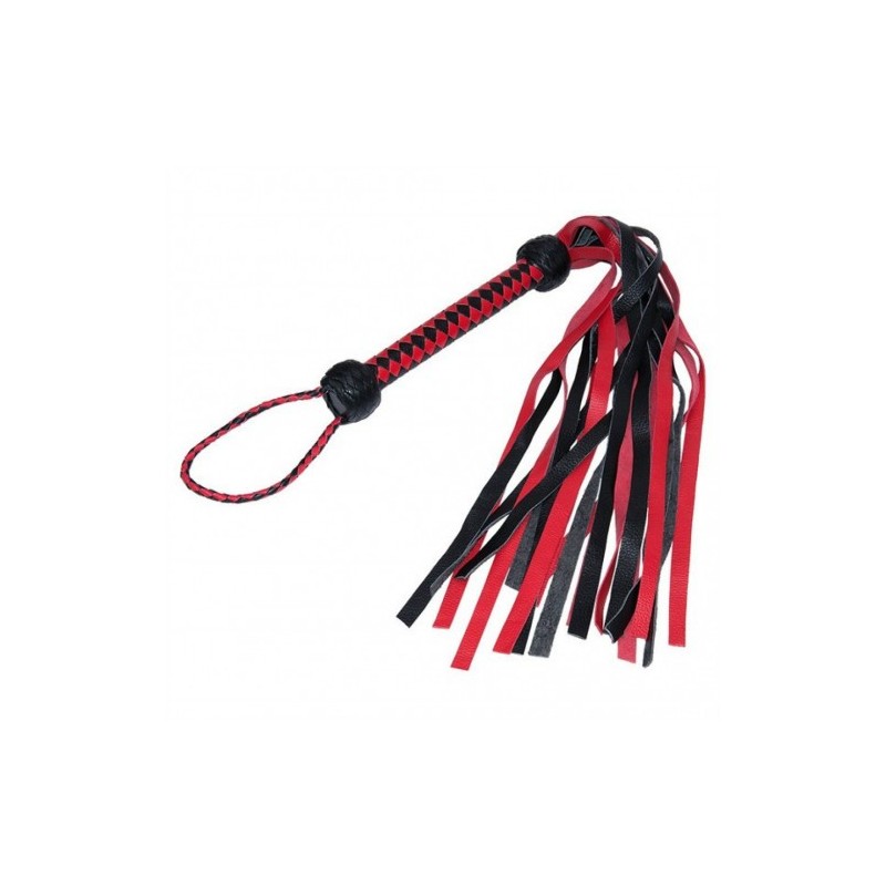 Μαύρο & Κόκκινο αυθεντικό Μαστίγιο με λαβή