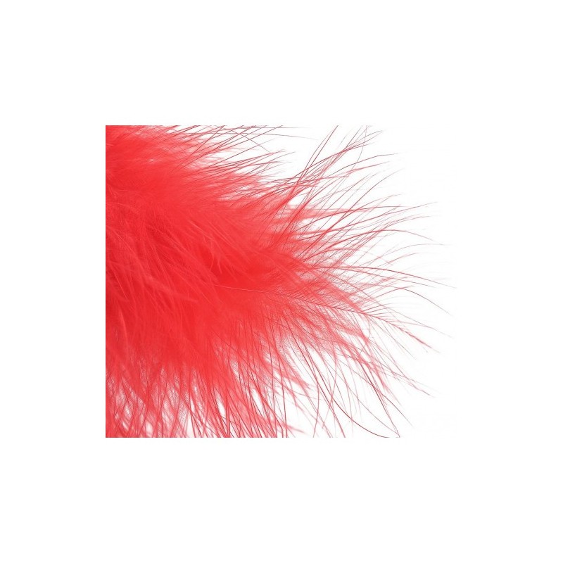 Αισθησιακή Κόκκινη πουπουλένια Γαργαλίστρα με ακρυλική χειρολαβή 17εκ