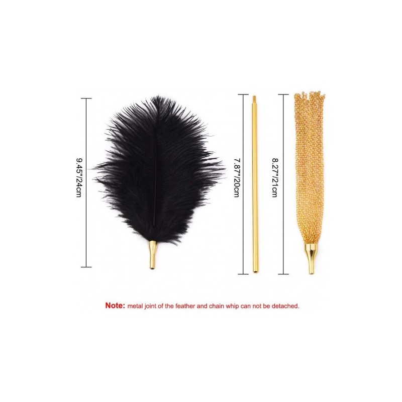 Συνδυασμός φτερωτής γαργαλίστρας και μαστίγιο με μεταλλικά νήματα λουριά