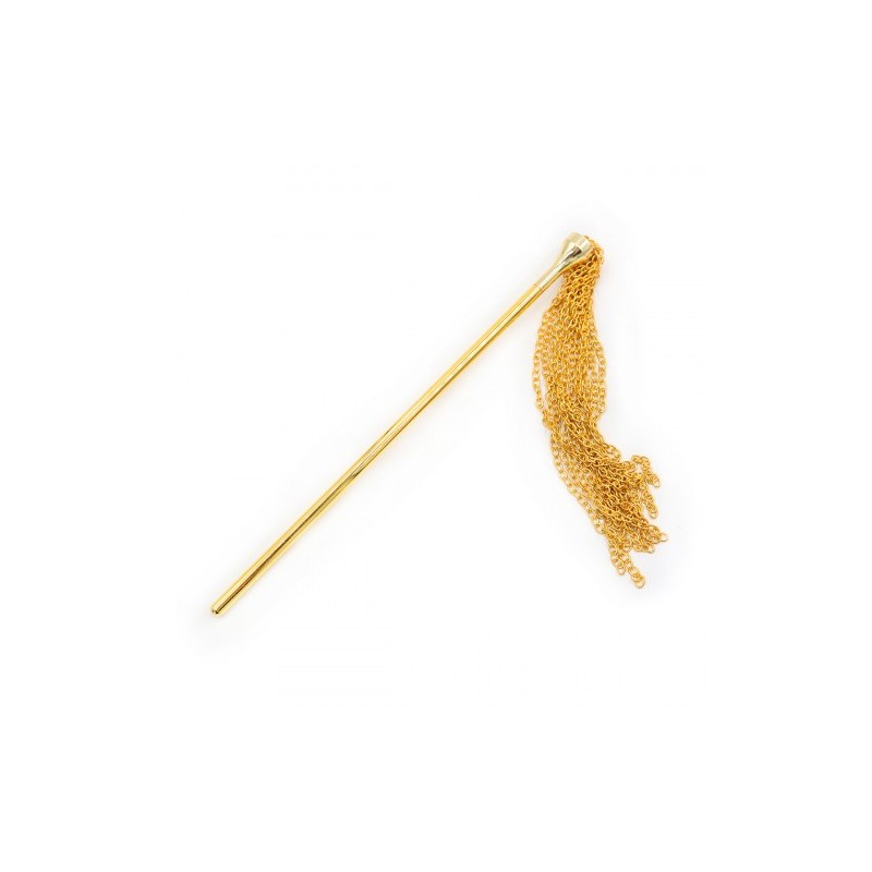 Συνδυασμός φτερωτής γαργαλίστρας και μαστίγιο με μεταλλικά νήματα λουριά