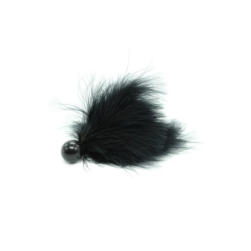 Μικρή Μαύρη πουπουλένια Γαργαλίστρα 12 εκ