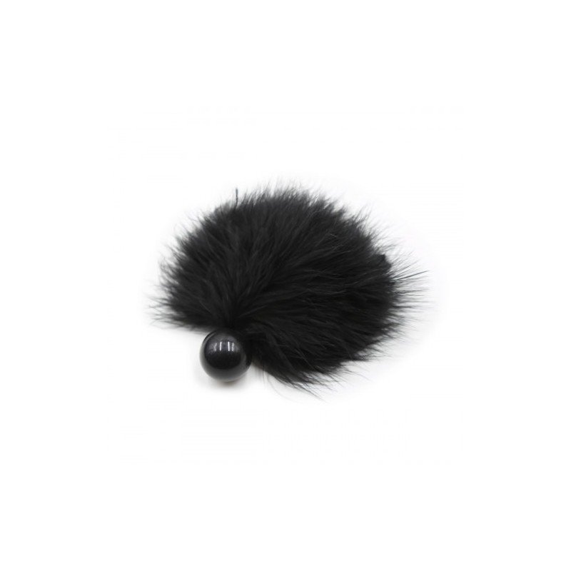 Μικρή Μαύρη πουπουλένια Γαργαλίστρα 12 εκ