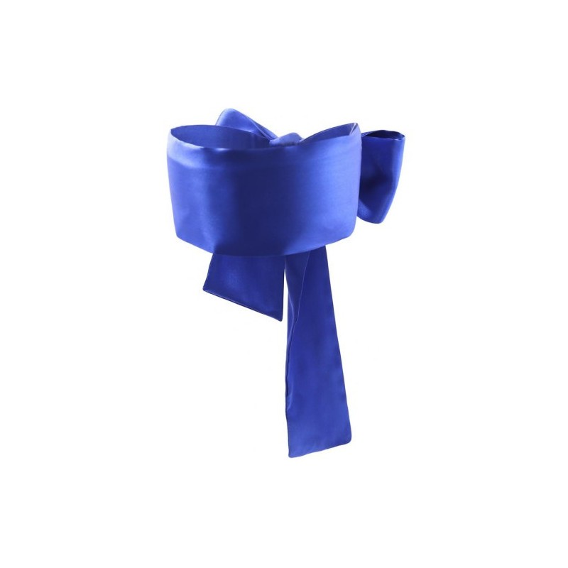 Σετ Μπλε Σατέν Καλύπτρα Ματιών και Γαργαλίστρα με Φτερό