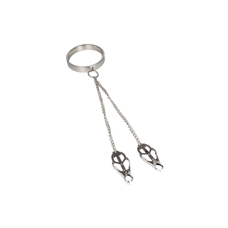 Μεταλλικοί σφικτήρες Θηλών με μεταλλικό κολλάρο Τσόκερ Naughty Toys