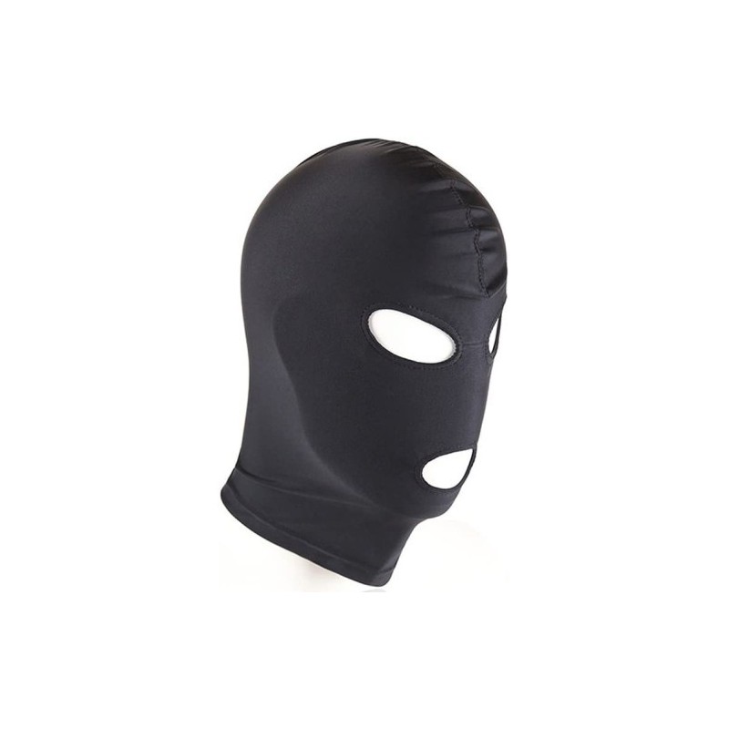 Naughty Toys Black Three Holes Bondage Hood LARGE