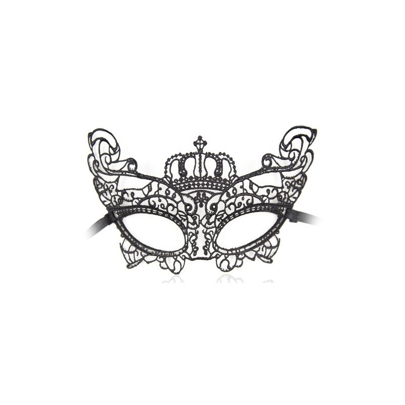 Naughty Toys Black Venetian embroidered Queen's Eye Mask