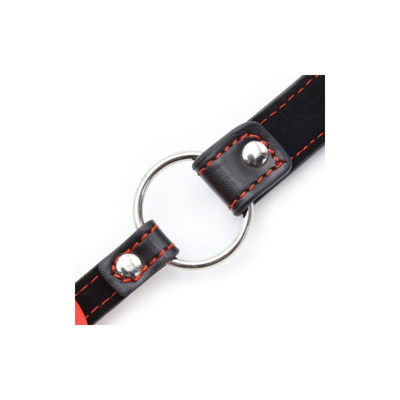 Adjustable mouth gag Red Silicone heart Ø 3.5