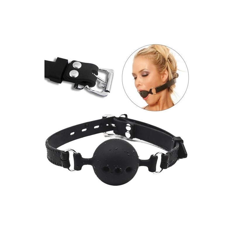 ΜΕΓΑΛΟ ΜΑΥΡΟ Μπαλάκι Ø 4.5 εκ Φίμωτρο με οπές Naughty Toys