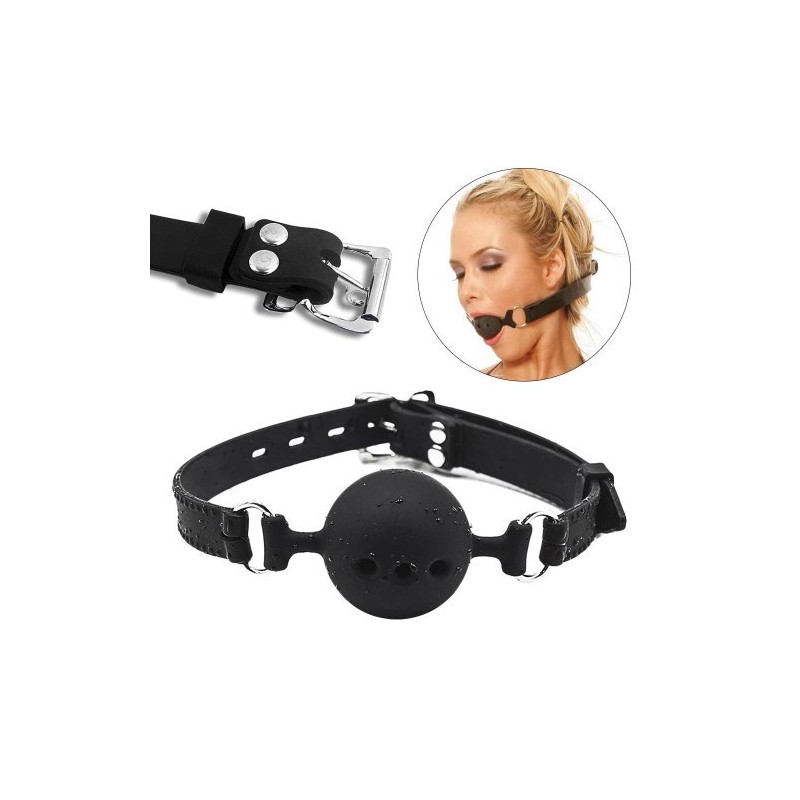 ΜΕΤΡΙΟ ΜΑΥΡΟ Μπαλάκι Ø 4 εκ Φίμωτρο με οπές Naughty Toys