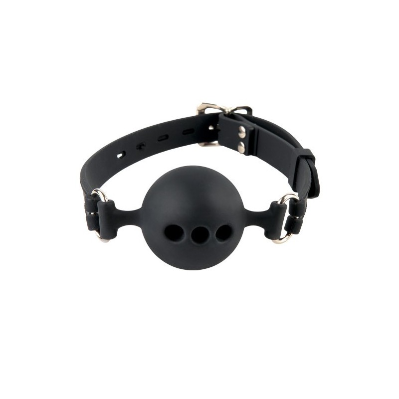 ΜΕΤΡΙΟ ΜΑΥΡΟ Μπαλάκι Ø 4 εκ Φίμωτρο με οπές Naughty Toys