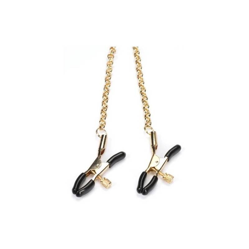 Χρυσή Αλυσίδα με Σφικτήρες Θηλών &amp Αιδοίου