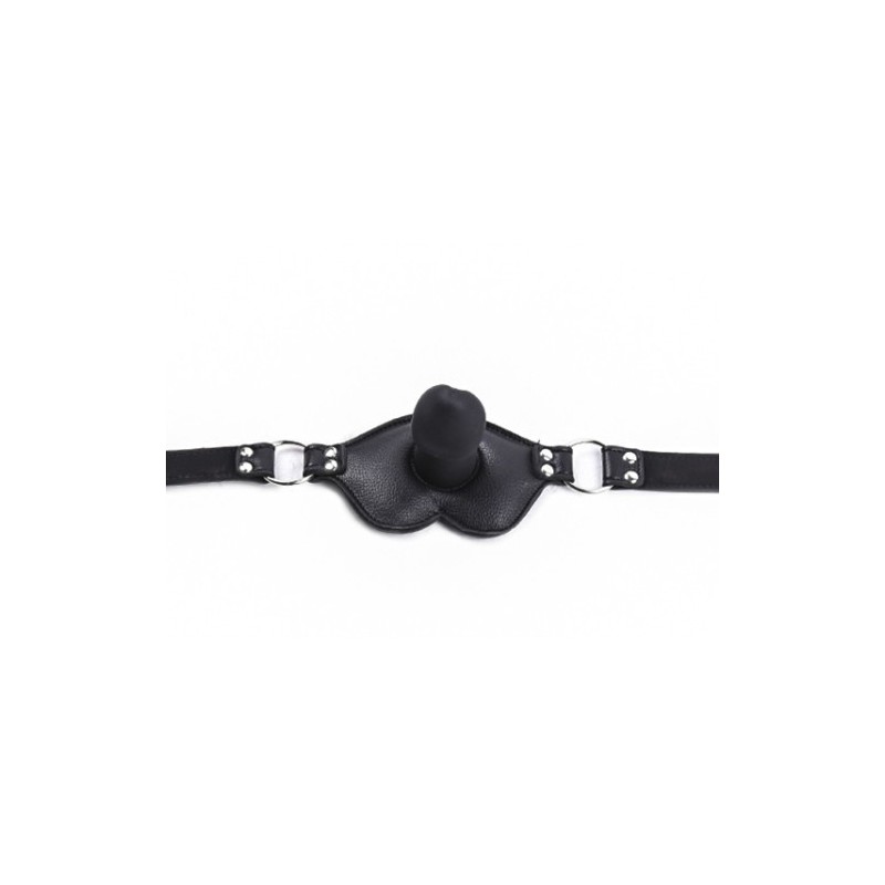 Φίμωτρο μάσκα προσώπου με ντίλντο σιλικόνης