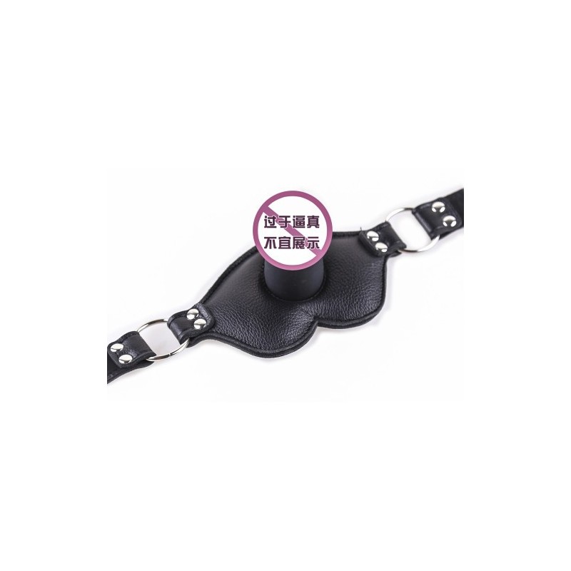 Φίμωτρο μάσκα προσώπου με ντίλντο σιλικόνης