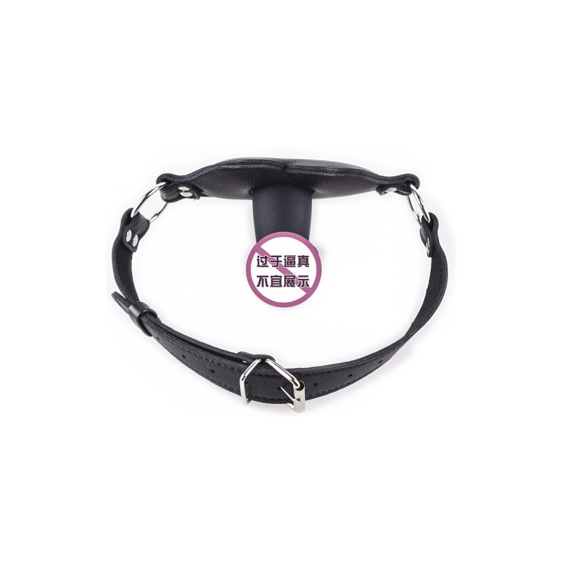 Φίμωτρο μάσκα προσώπου με ντίλντο σιλικόνης