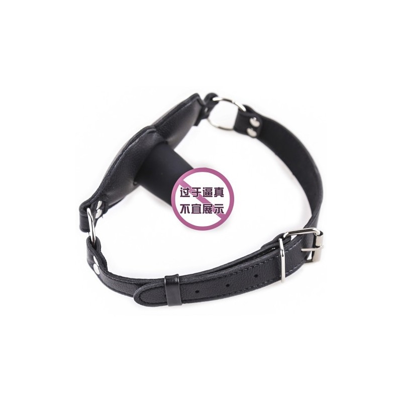 Φίμωτρο μάσκα προσώπου με ντίλντο σιλικόνης