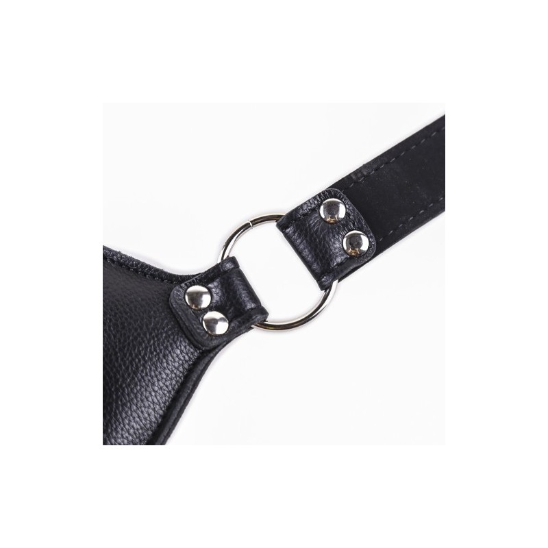 Φίμωτρο μάσκα προσώπου με ντίλντο σιλικόνης