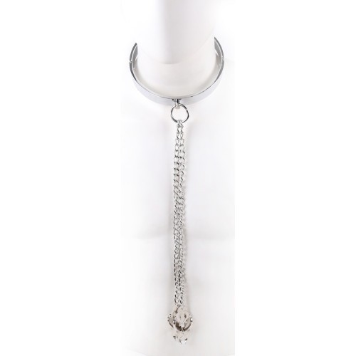 Naughty Toys Μεταλλικό κολάρο με σφιγκτήρες θηλών