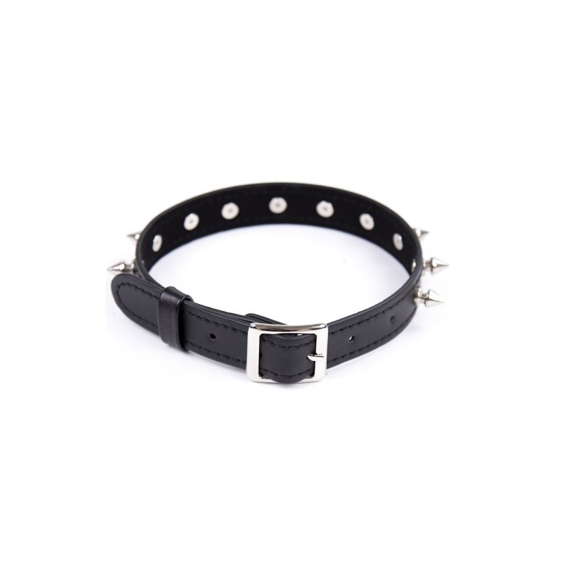 Μαύρο Ρυθμιζόμενο Φετιχιστικό Κολλάρο με Καρφάκια