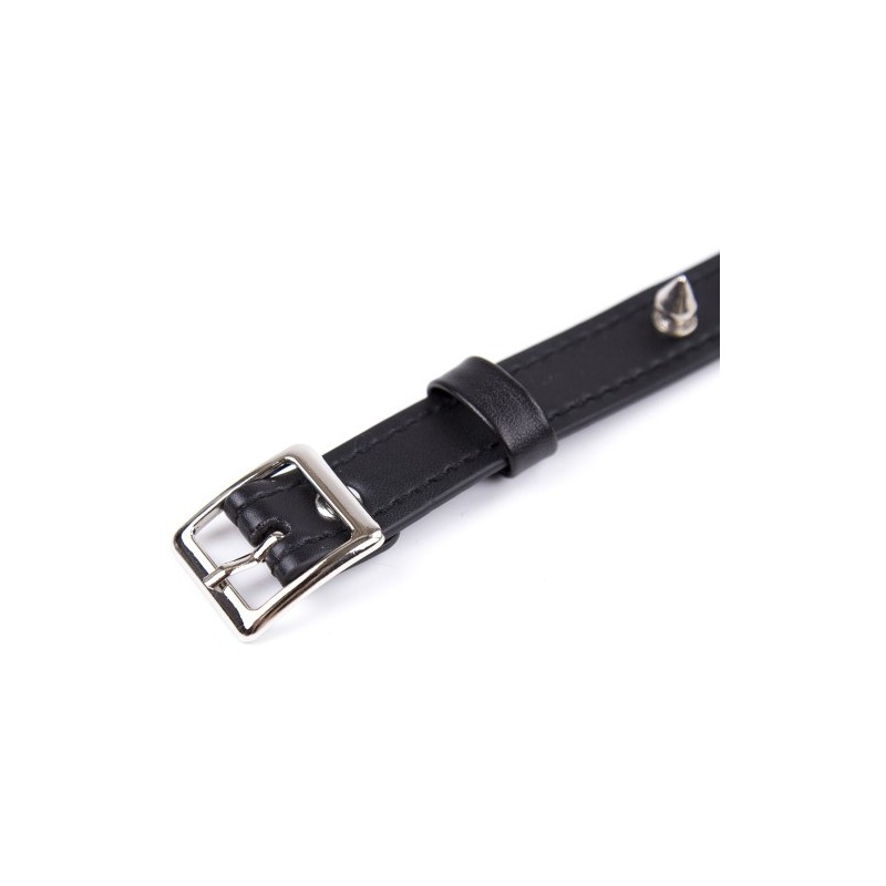 Μαύρο Ρυθμιζόμενο Φετιχιστικό Κολλάρο με Καρφάκια