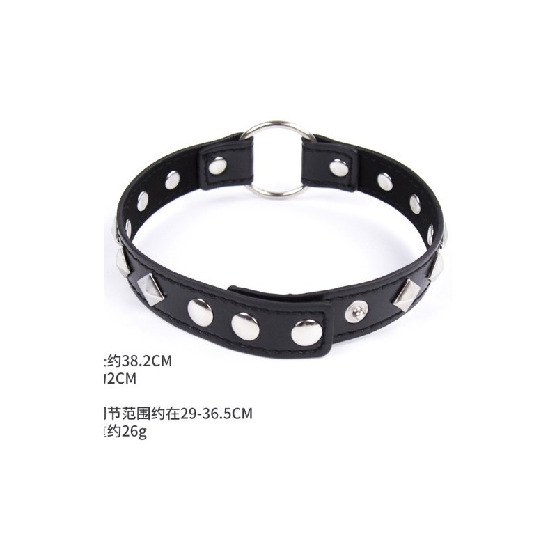 Μαύρο Δερμάτινο Κολλάρο One Size