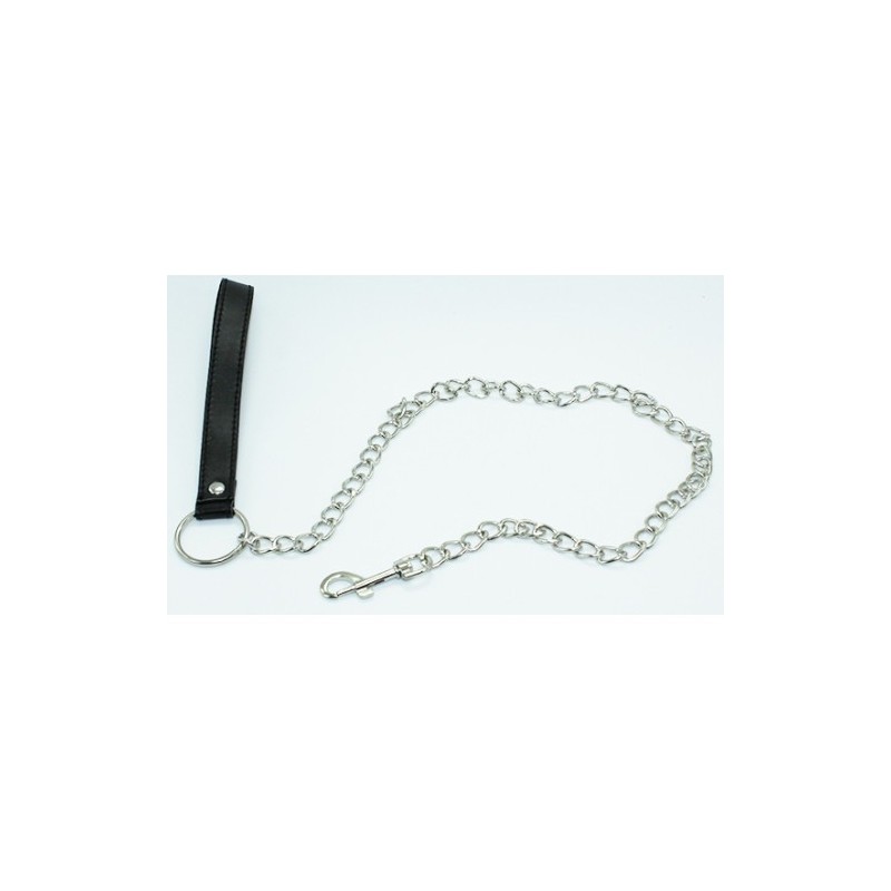 Μαύρο Φετιχιστικό Κολλάρο με Αλυσιδένιο Λουρί