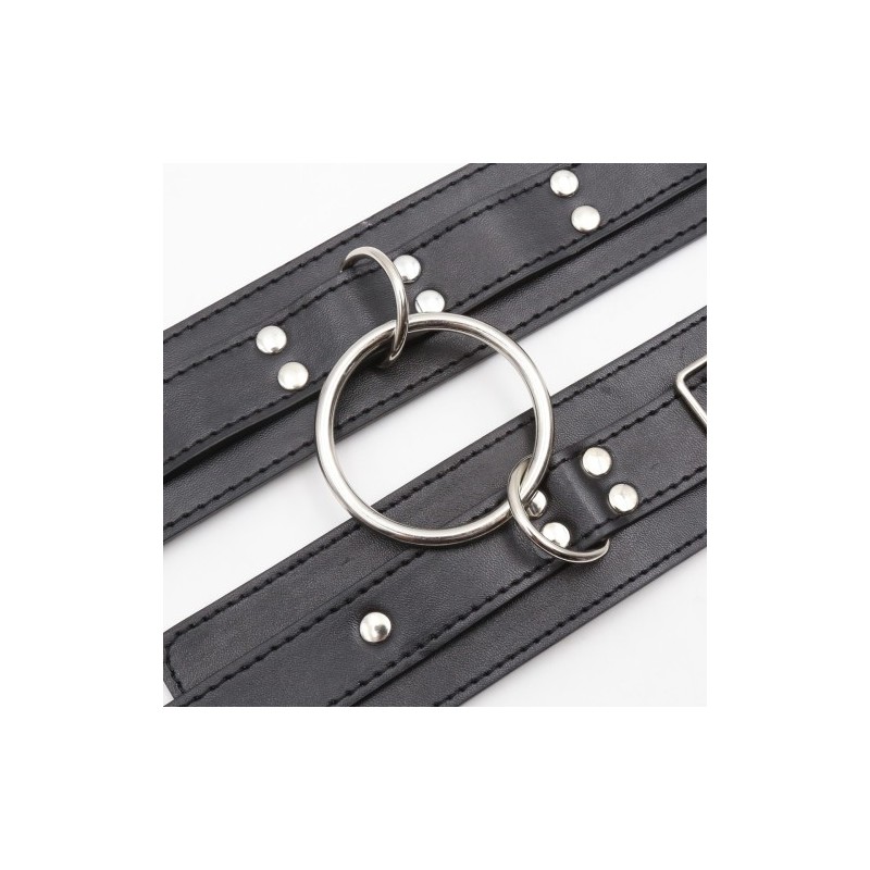 Μαύρα Δεσμά Καρπών &amp Μηρών Naughty Toys