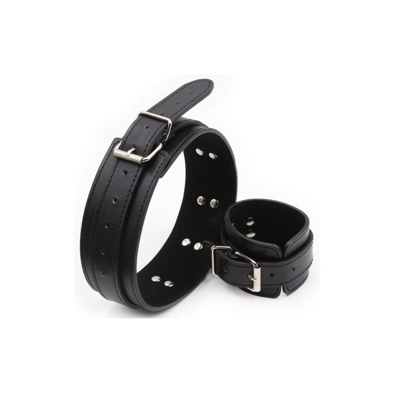 Μαύρα Δεσμά Καρπών &amp Μηρών Naughty Toys