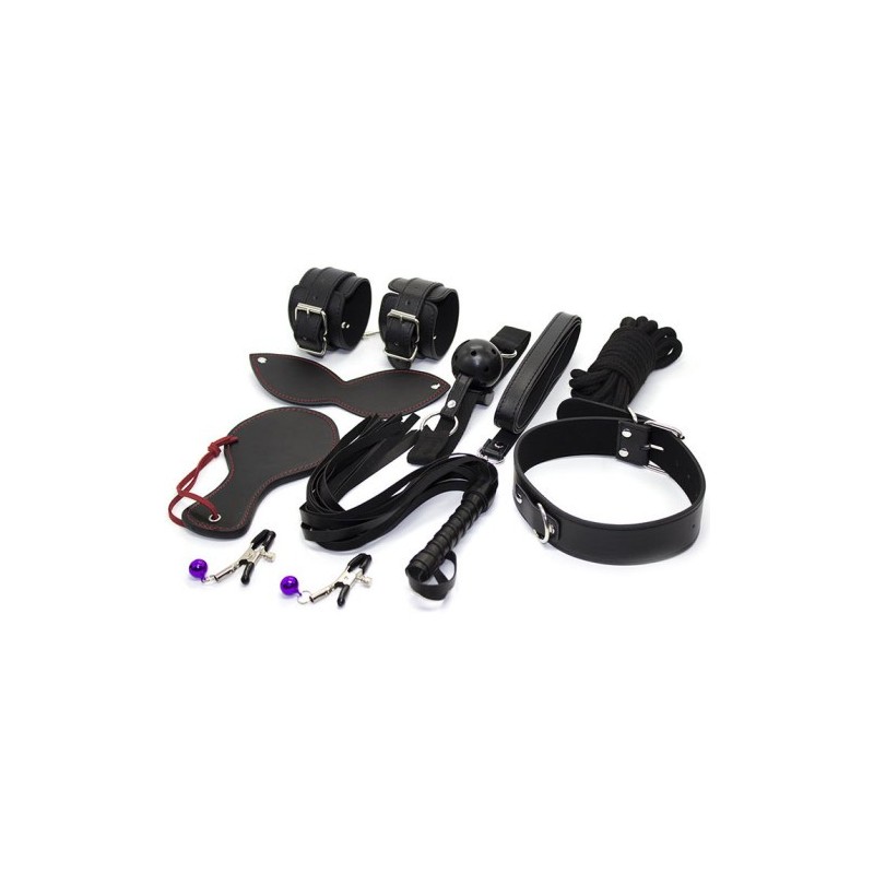 Naughty Toys Παιχνιδιάρικο δερμάτινο Φετιχ σετ με 8 αξεσουάρ