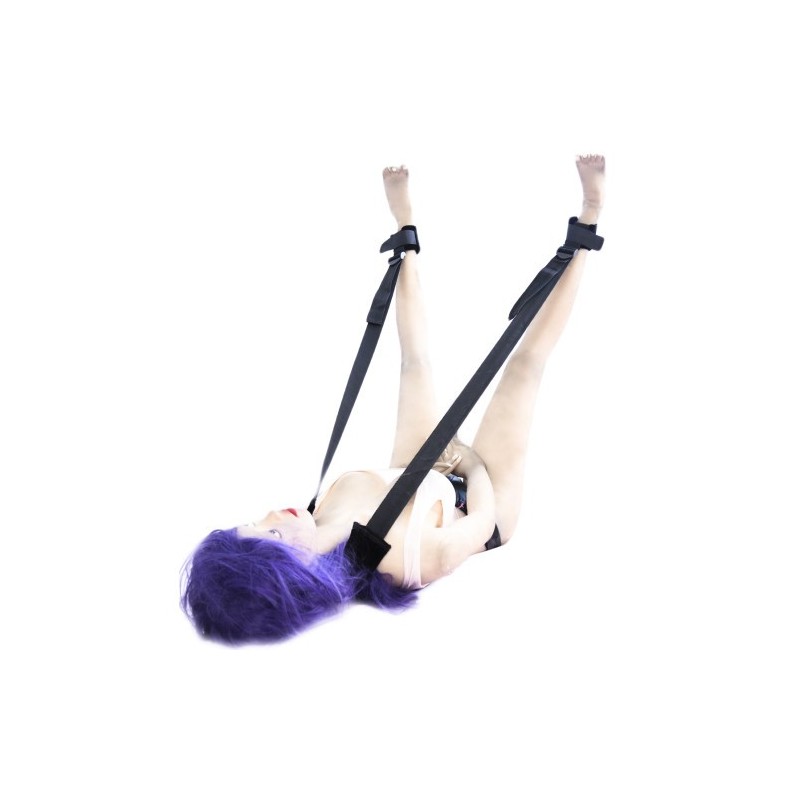 Μαύρα Ρυθμιζόμενα Δεσμά Λαιμού Ποδιών