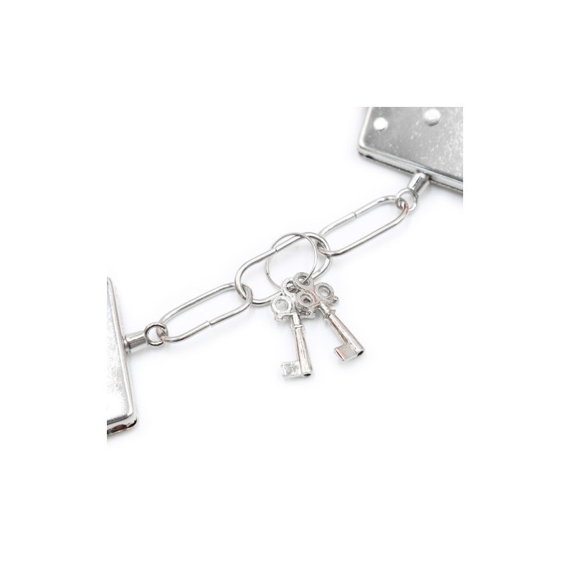 Χειροπέδες μεταλλικές με κόκκινο γουνάκι Naughty Toys