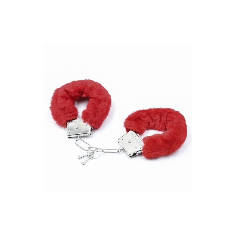 Χειροπέδες μεταλλικές με κόκκινο γουνάκι Naughty Toys