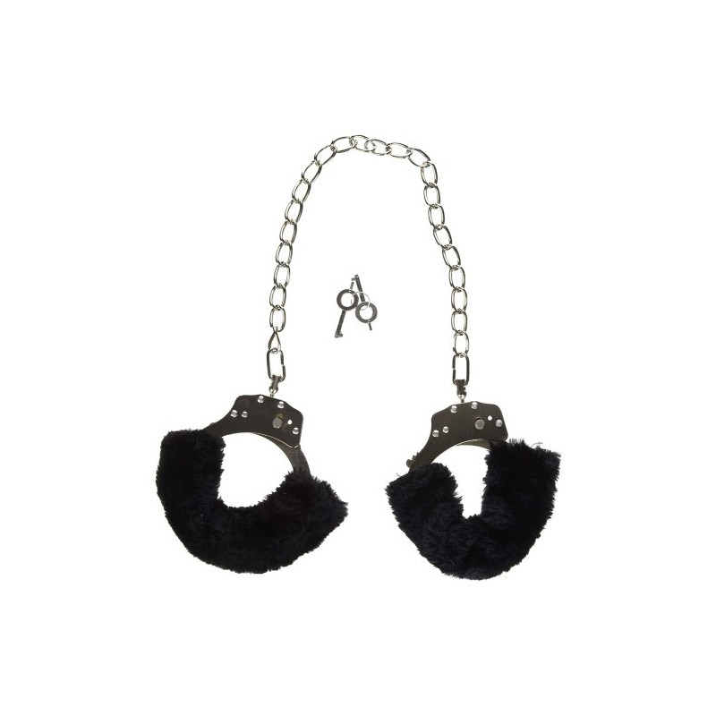 Μεταλλικά δεσμά αστραγάλων ποδιών με μαύρο γουνάκι