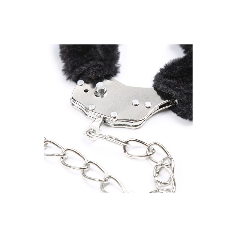 Μεταλλικά δεσμά αστραγάλων ποδιών με μαύρο γουνάκι