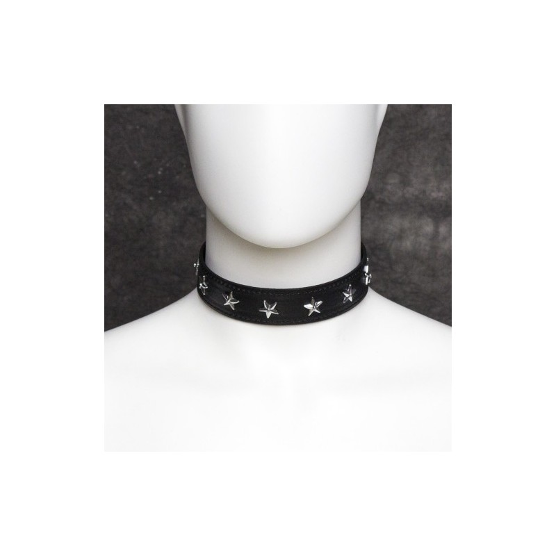 Naughty Toys Faux Leather Choker with Stars