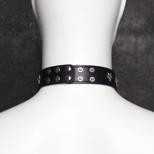 Naughty Toys Faux Leather Choker with Stars