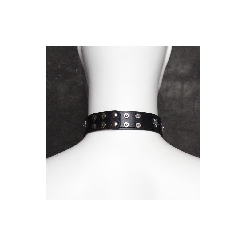 Naughty Toys Faux Leather Choker with Stars
