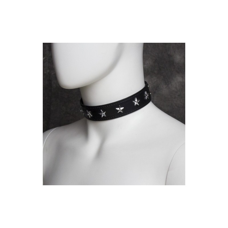 Naughty Toys Faux Leather Choker with Stars