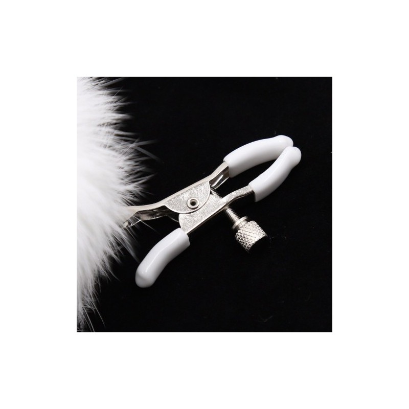 Μαύροι Πουπουλένιοι Σφικτήρες Θηλών Naughty Toys