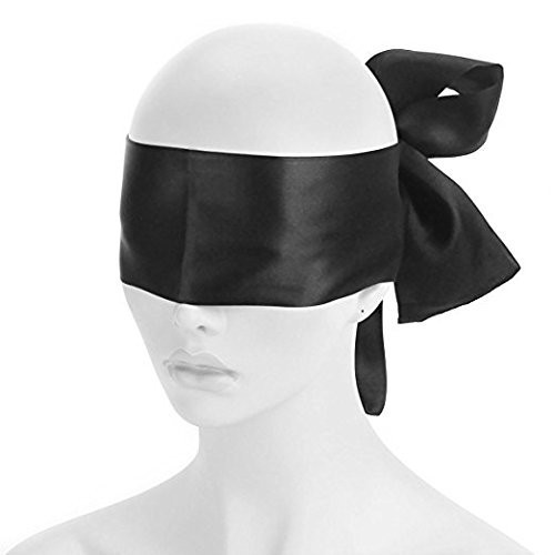 Black Satin Blindfold Scarf