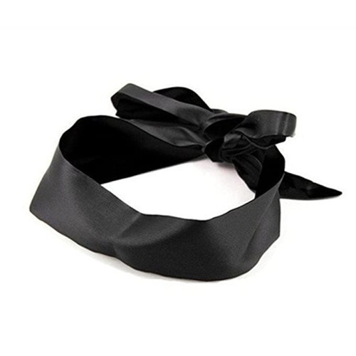 Black Satin Blindfold Scarf