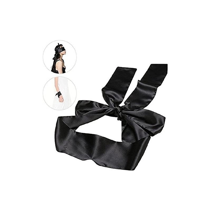 Black Satin Blindfold Scarf