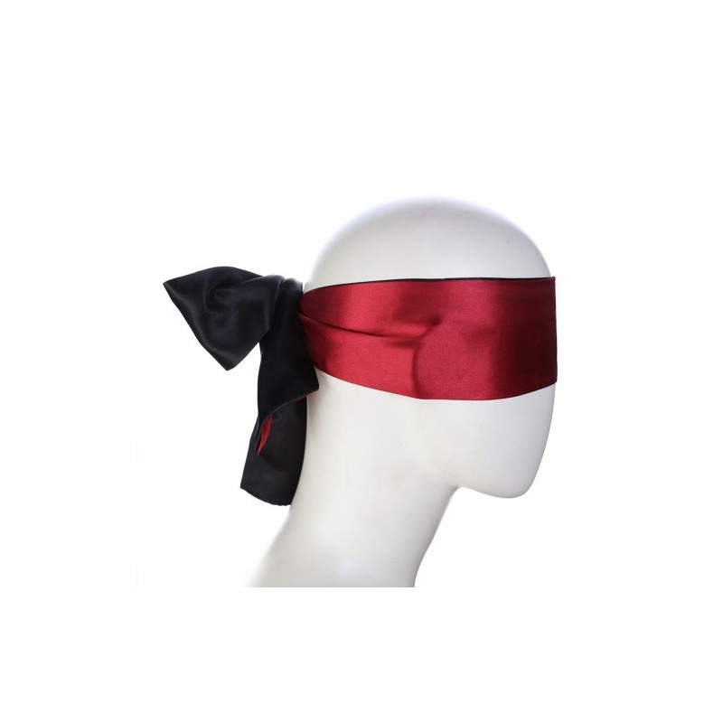 Red-Black Satin Blindfold Scarf
