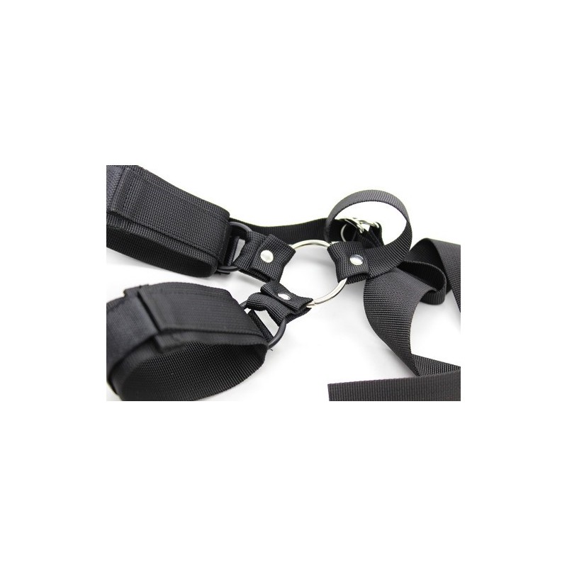 Body Harness Strap Restraints One Piece Neck Collar with Wrist Cuffs